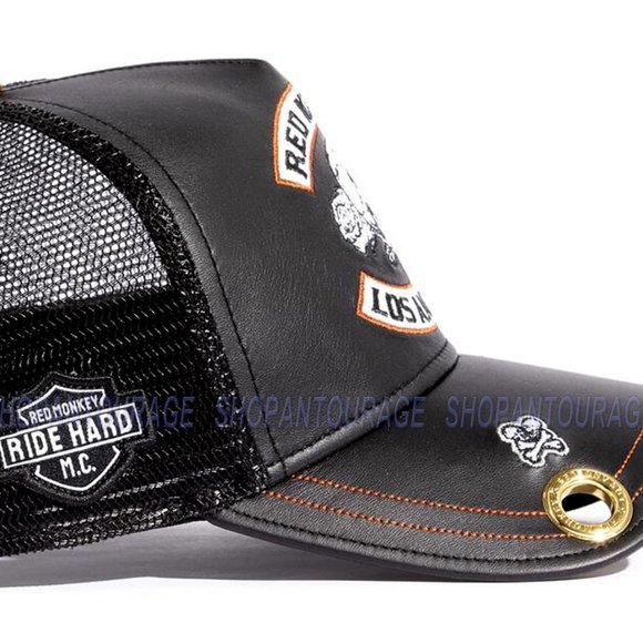Red Monkey Riders Black RM1399 New Limited Edition Trucker Snapback Hat Cap - Picture 5 of 8